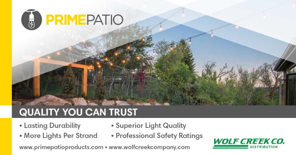 Buy Prime Patio lighting from Wolf Creek Company